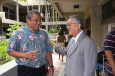Chief Justice Ronald Moon (ret.) and Mayor Billy Kenoi