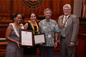 Rep. Belatti, Catherine Taschner, Gregory Kim, Chief Justice Recktenwald