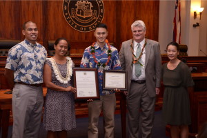 Sergio Alcubilla, Rep. Belatti, Samuel Suen, Chief Justice Recktenwald, Michelle Acosta