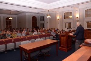 Chief Justice Recktenwald addressing audience