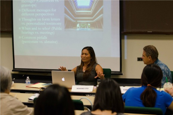 Mihoko Ito and Gary Slovin at the Giving Voice workshop