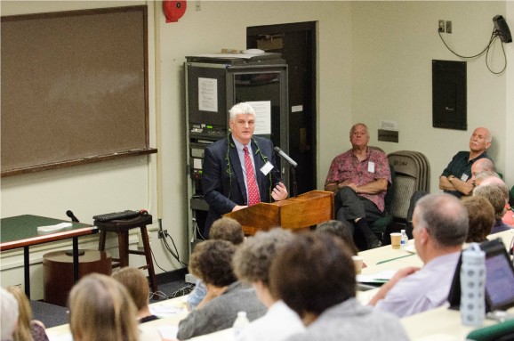 Chief Justice Mark Recktenwald at the podium